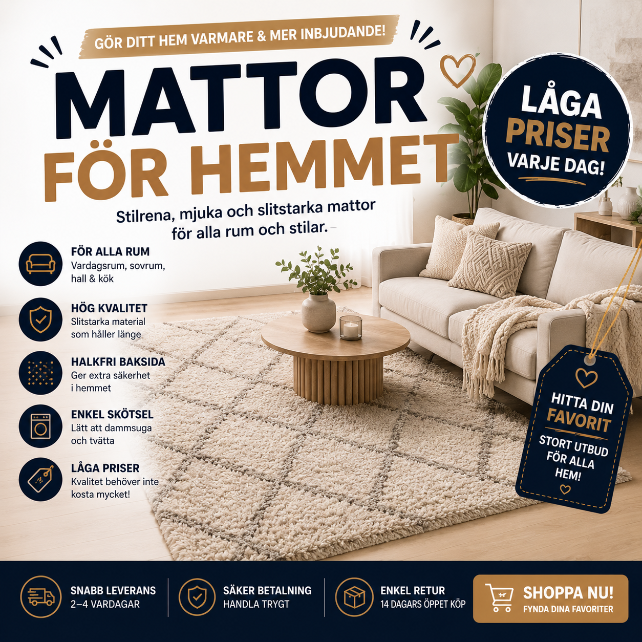 Mattor för hemmet