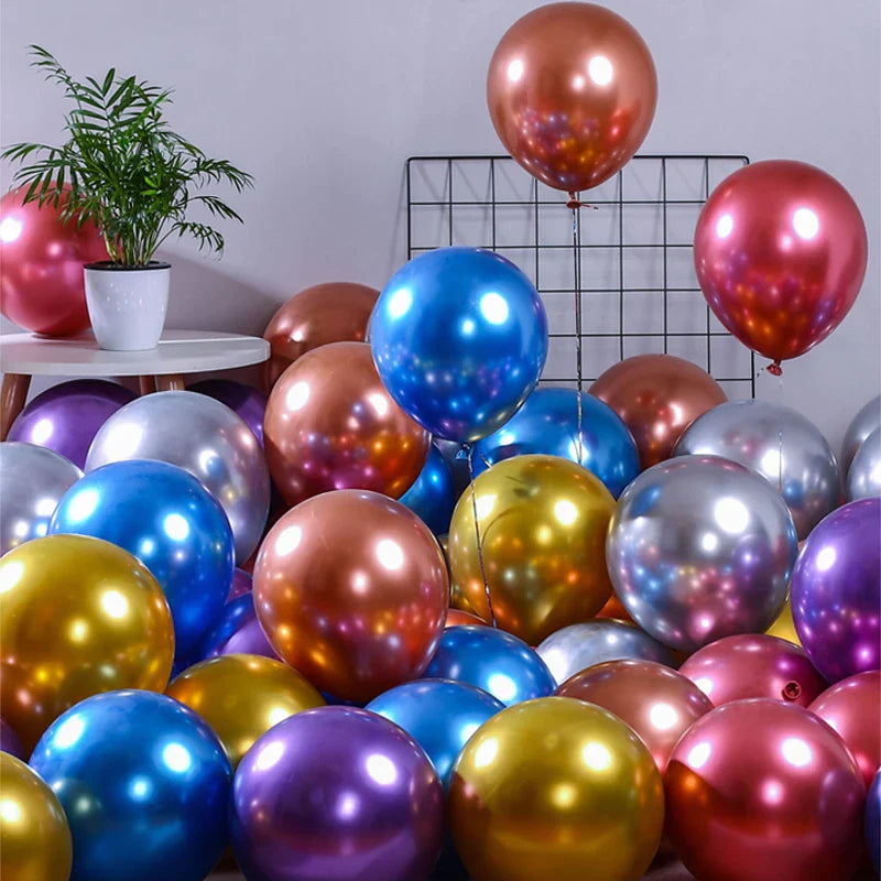 Partytime - 50 Metallballonger 10" - 25 Cm Blandade Färger