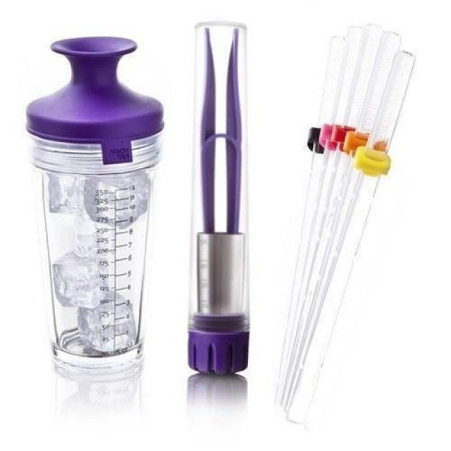 Vacuvin - Cocktailset Med 6 Receptpinnar