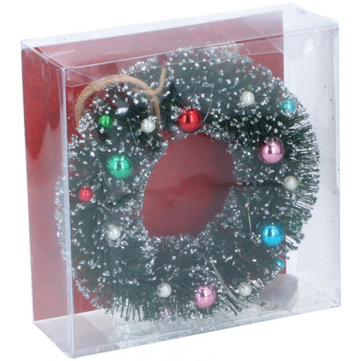 Julklappar - 18,5 Cm Julkrans Med 20 Led Ljuspunkter Inklusive Batterier