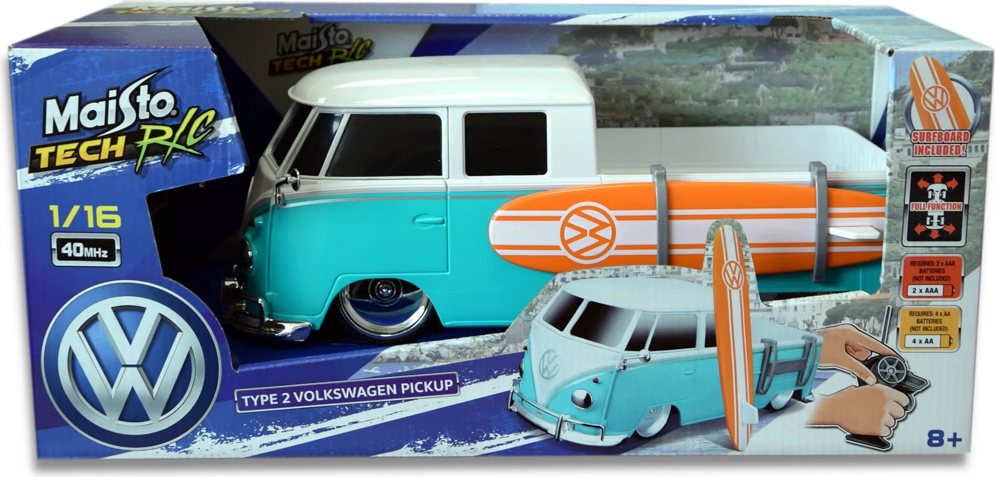 Maistorc VW Pick-Up w/surf board R/C 1:16 27/74 MHz