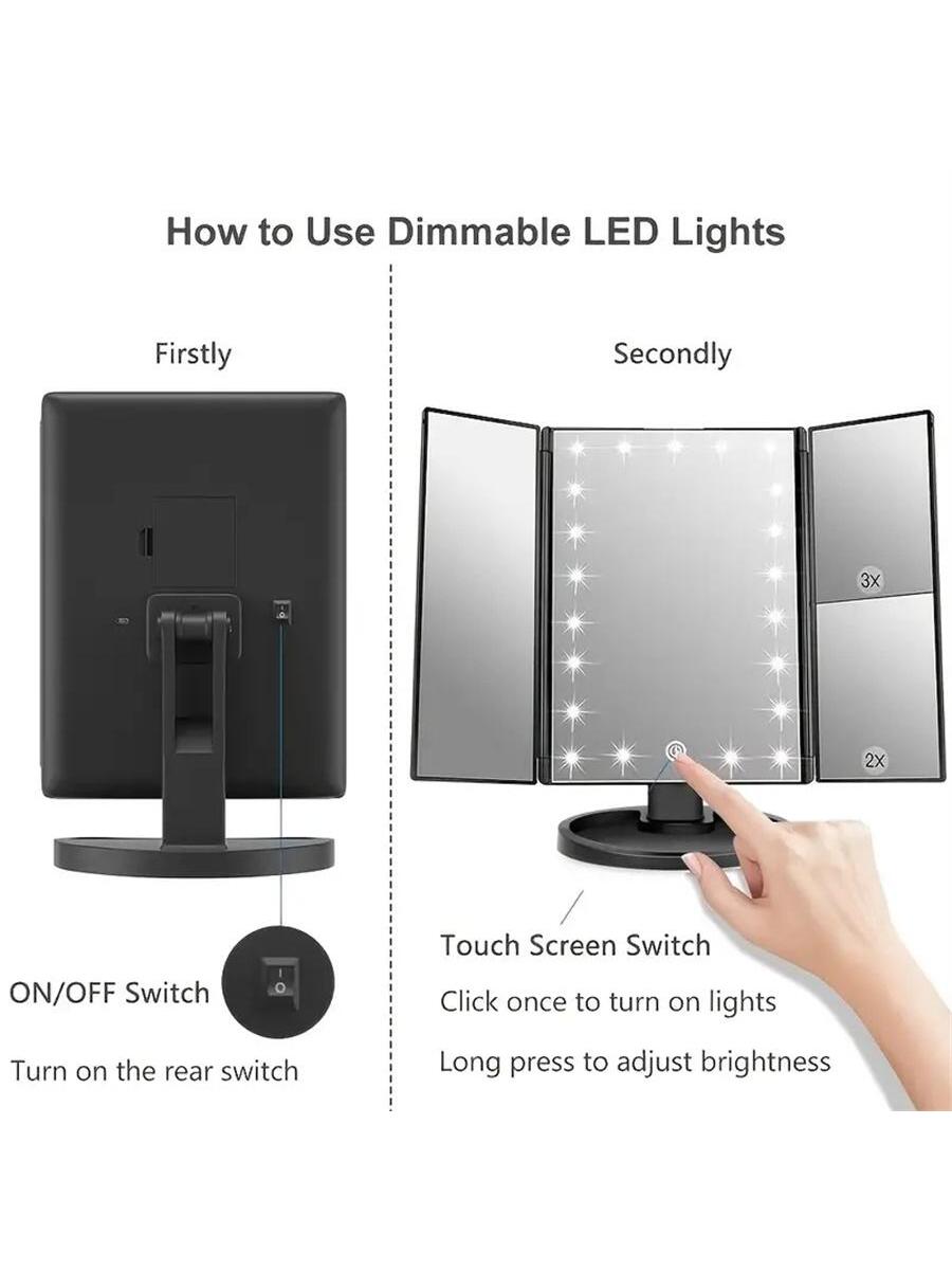Ds - Sminkspegel Multifunktionell Sminklampa