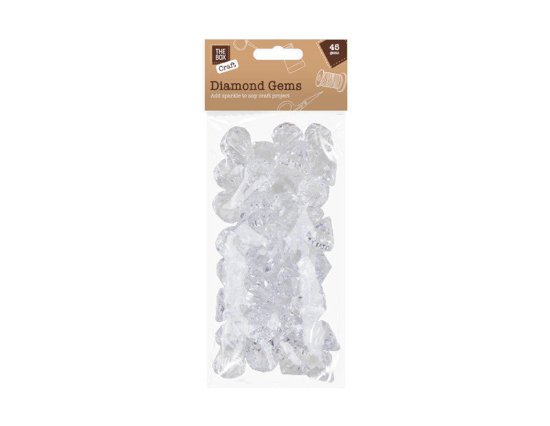 Diamond Shaped Decorative Gems - 45 Pack - Dollarstore.dk