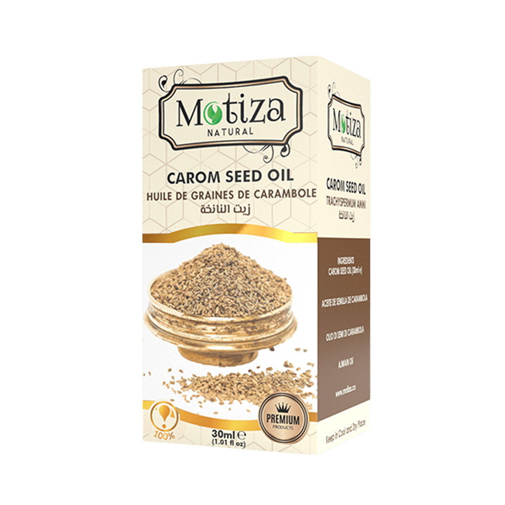 Motiza Carom Frøolie 30 ml – 100% Naturlig (Kun til udvortes brug)