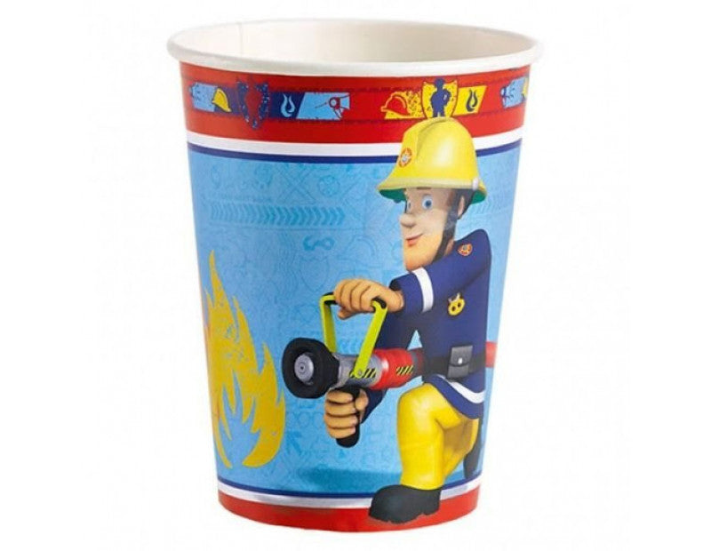 FIREMAN SAM PAPERCUPS 266ML 1PACK X8PCS