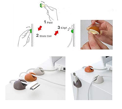 Cable Drop Mini - Kabelhållarpaket Med 6 St. Slumpmässiga Färger