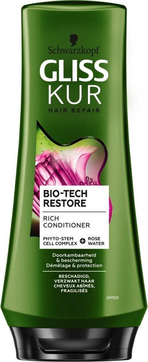 Schwarzkopf Gliss Hårreparationsbalsam 250Ml - Bio Tech Restore