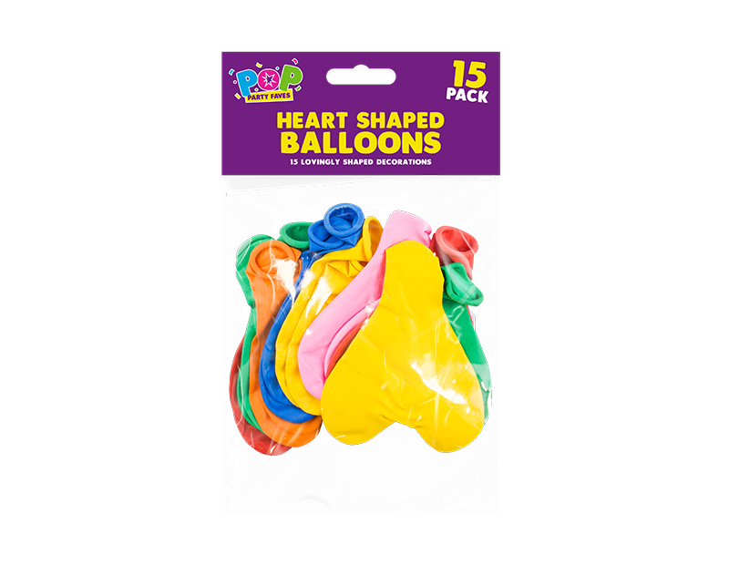 Pop Party Faves - Hjerte Balloner - Dollarstore.dk