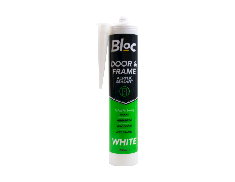 Bloc - Hvid Dør & Ramme Akryl Tætningspatron - Dollarstore.dk