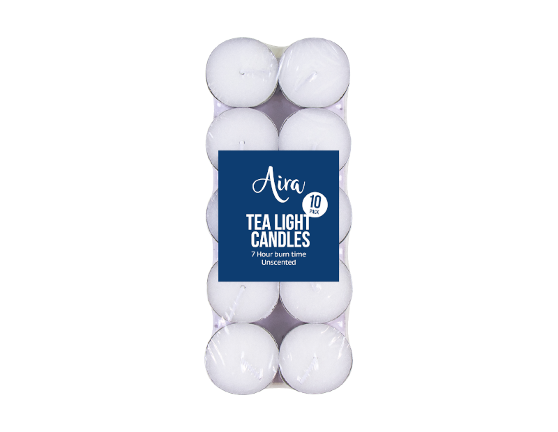 Long Burn Tea Light Candles - 10 Stk