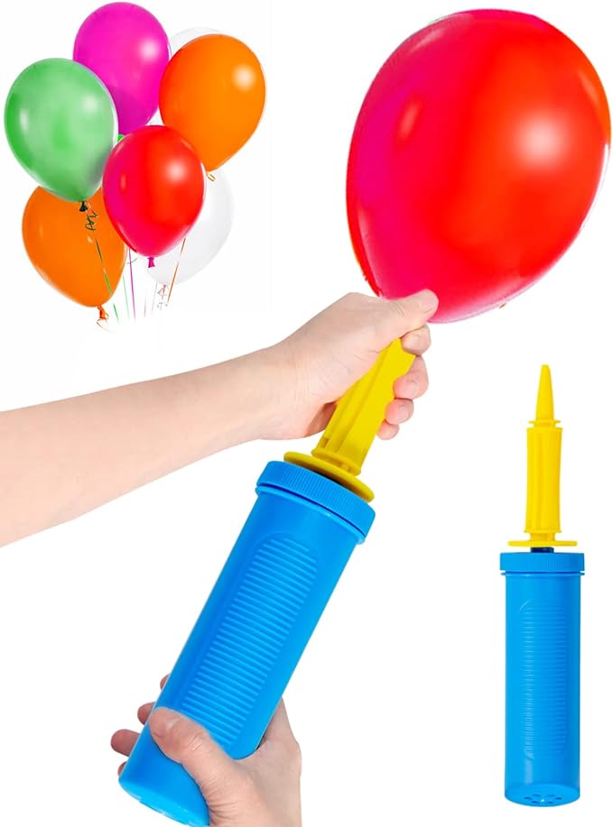 Ballongpump Med 10 Extra Ballonger Set - Slumpmässig Färg