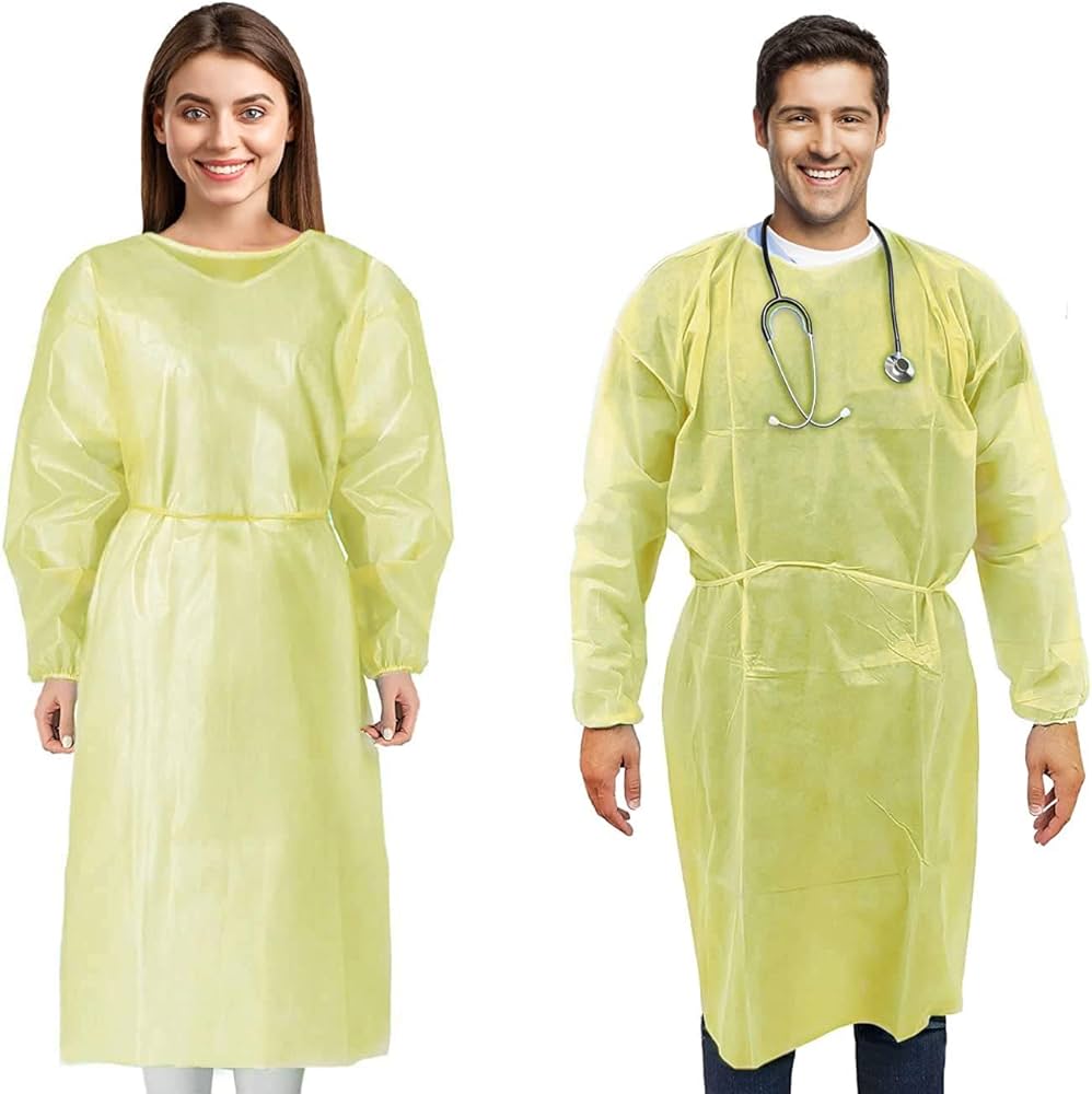 PP+PE 40 GSM (10 st) Engångsmocks i gult 125x140cm