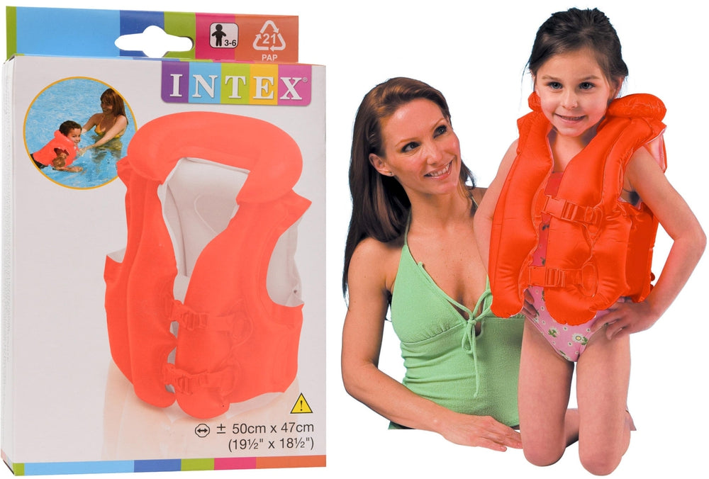 Intex - Uppblåsbar Flytväst, Intex Deluxe 3-6 År