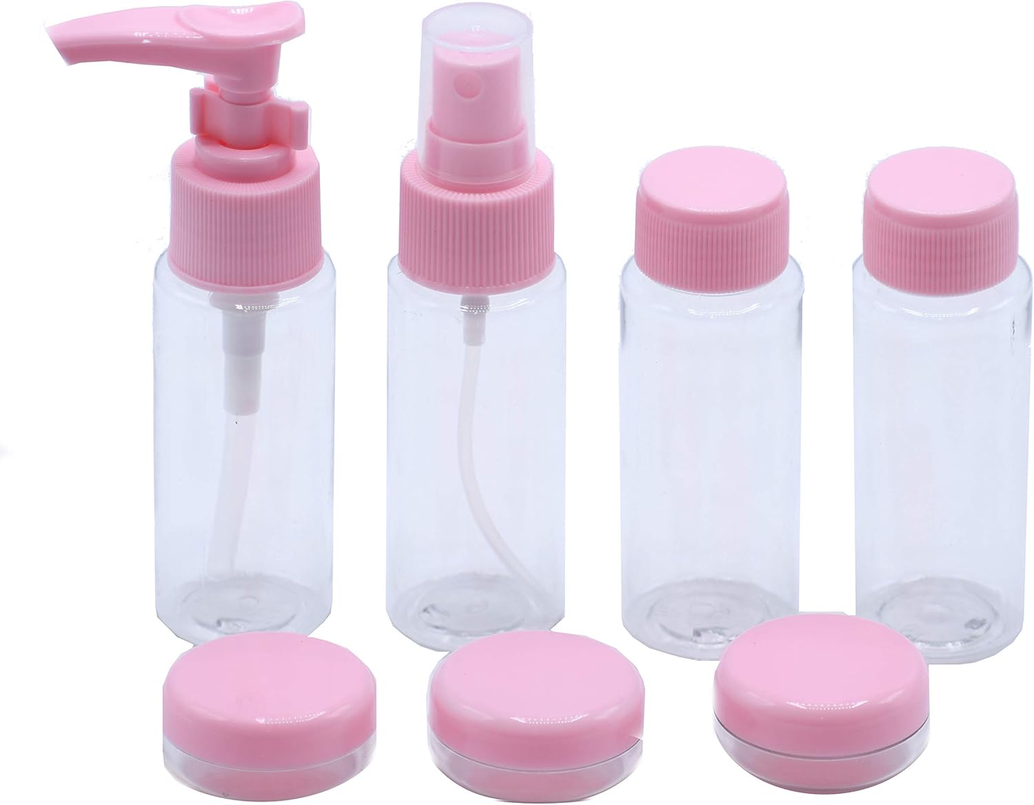 Reseflaskset med återanvändbar blixtlåsväska