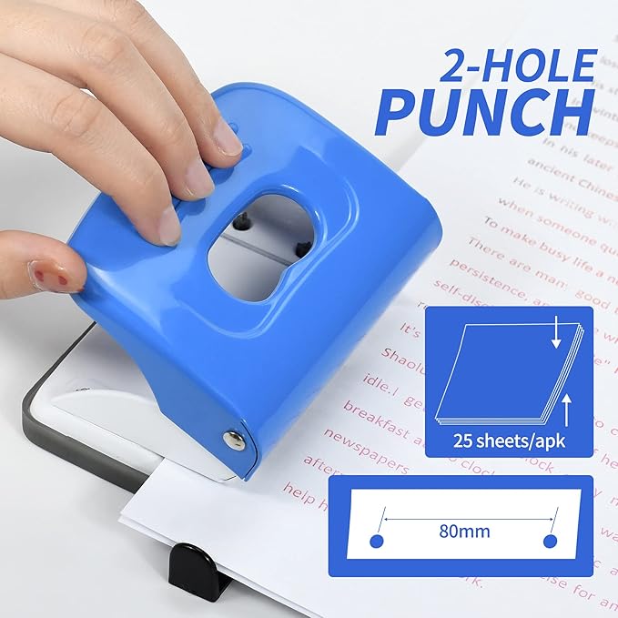 Weibo Heavy Duty 2-huls hulmaskine (tilfældig farve)