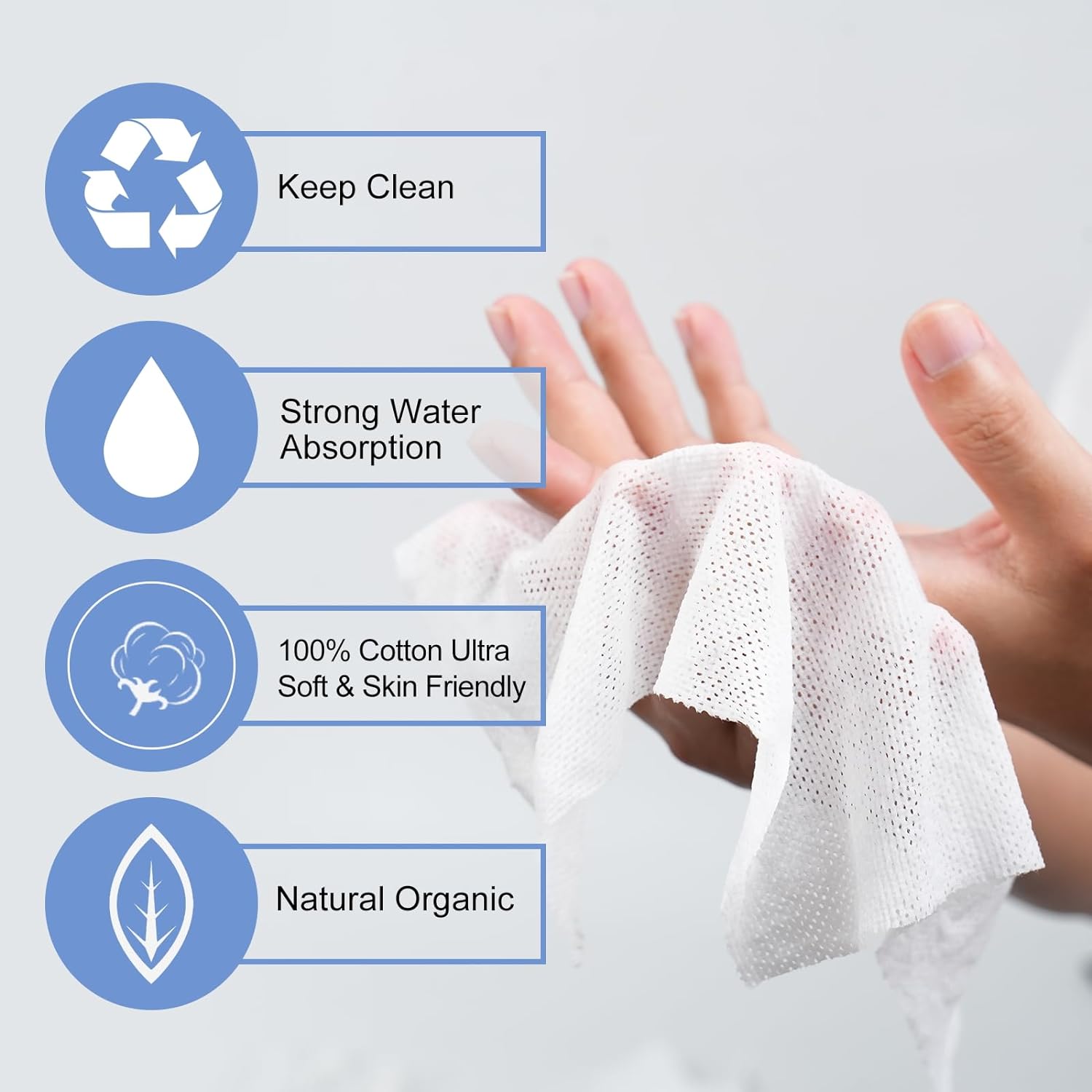 100 st. Magiska komprimerade servetter/dukar 30x20 cm expanderade