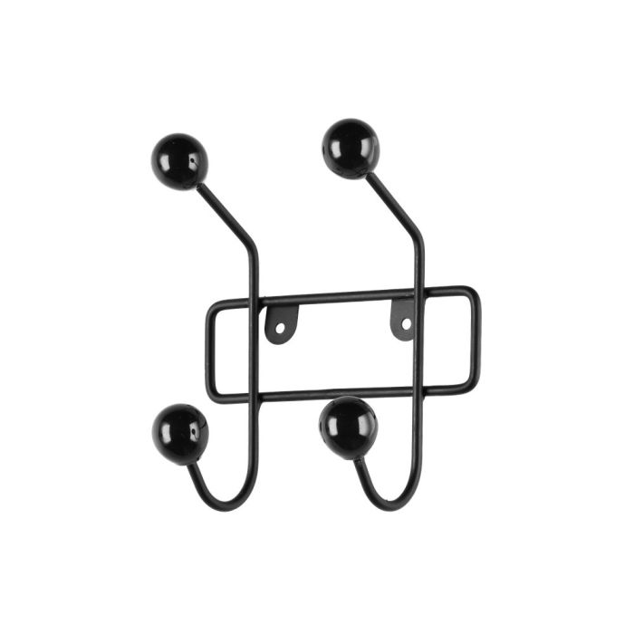 4living kollektion 4-krokar vägghängande Point i svart metall