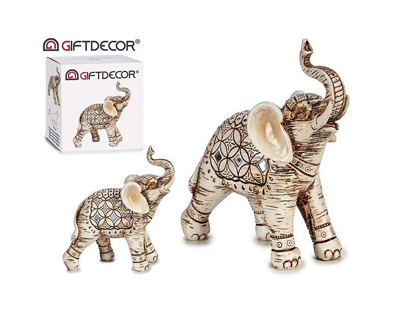 White small resin elephant