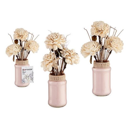 Giftdecor - Kunstig buquette i glaspotte. Bemærk, du får en tilfældig variant tilsendt ved køb af denne vare