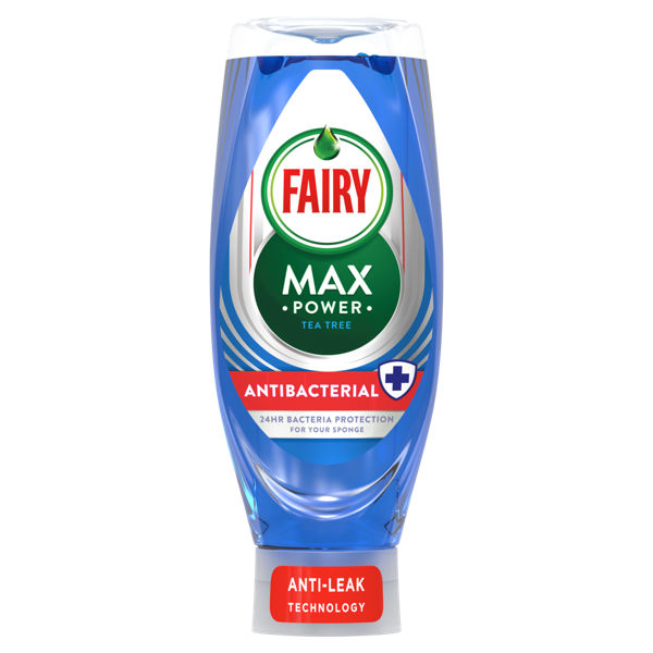 Fairy Diskmedel - Max Power Anti Bacterial Tea Tree 640 Ml