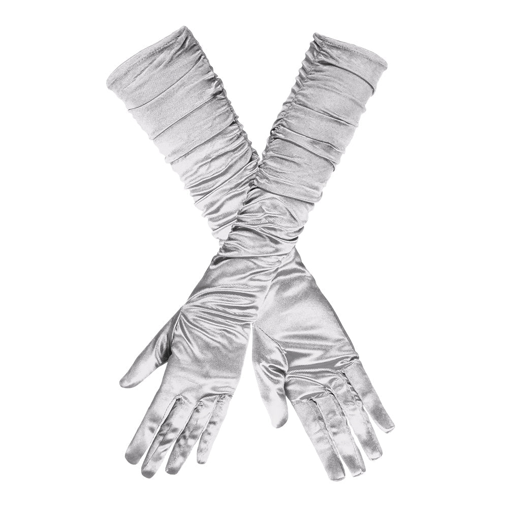 Boland Silver Satin Handskar 40 Cm
