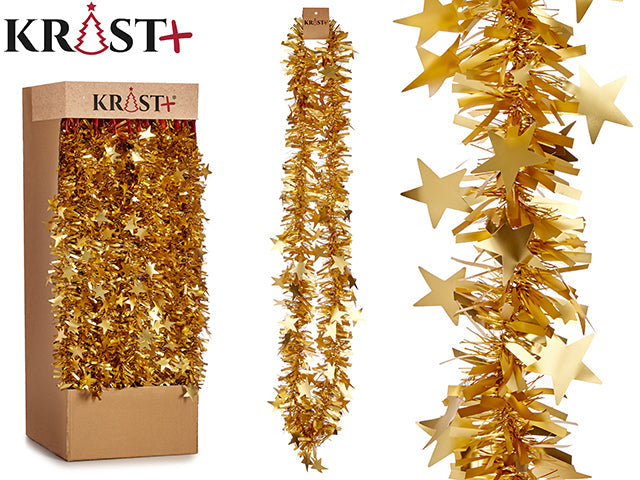 Krist - Garland 200X9Cm - Metallic Guld Färg Med Figurer