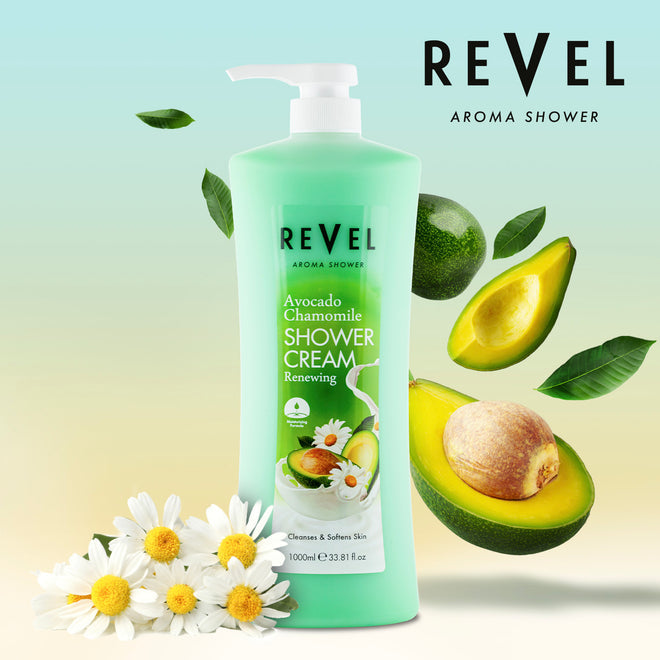Revel Showercream 1000ml Avocado Chamomile