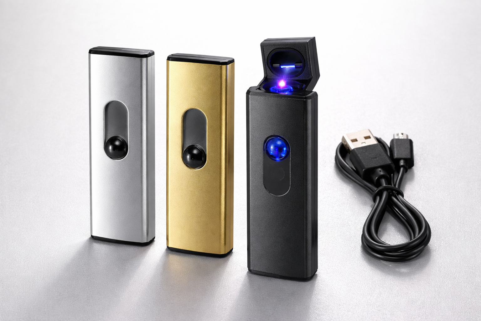 Elektronisk USB-lighter , Plasmalighter – genopladelig (tilfældig farve)