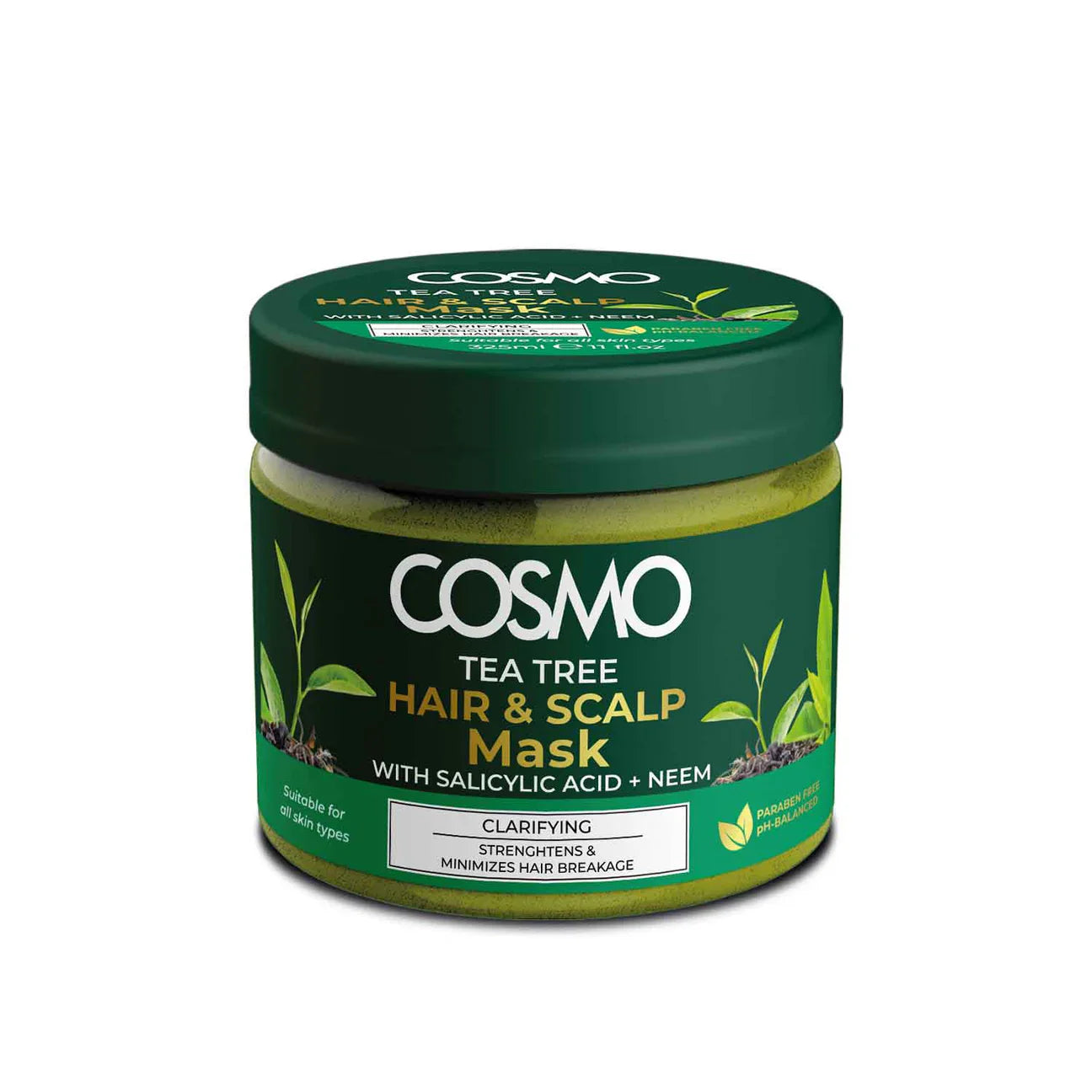 Cosmo Tea Tree Hår- & Hovedbundsmaske – 325 ml