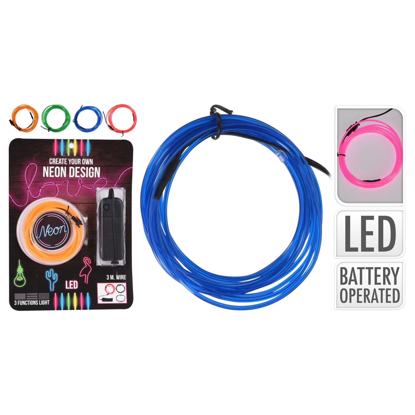 LED-belysning Neon – Fleksibel, Kreativ & Batteridrevet