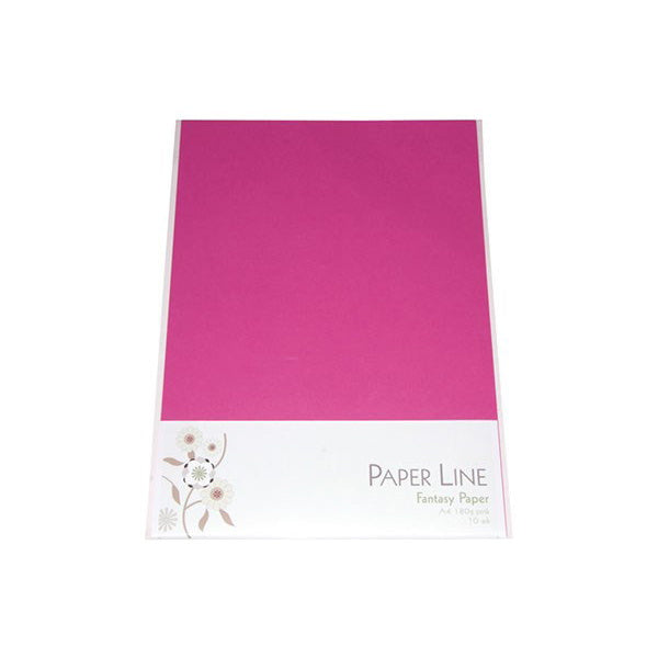 Paper Line - Rosa Tjockt Papper 10 Ark 180G A4
