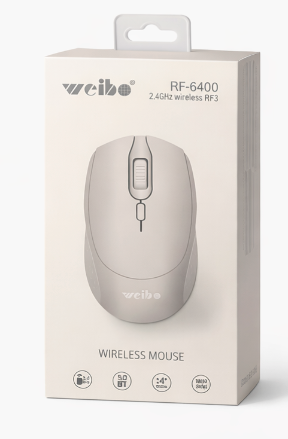 Weibo - Trådløs mus Duel Mode (USB sensor el. Bluetooth) 5.0