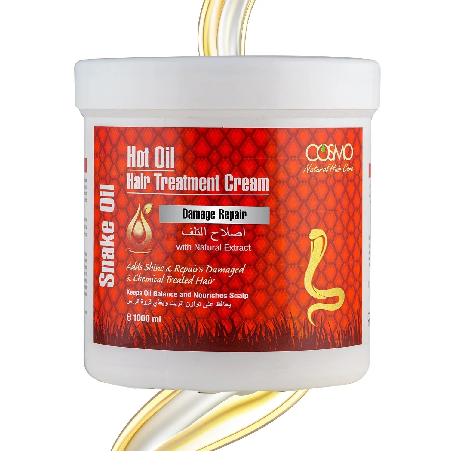 COSMO Snakeoil Varm Olie Hårkur Creme 600ml