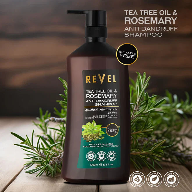 Revel 1000ml Shampoo Tea Tree & Rosemary, sulfatfri