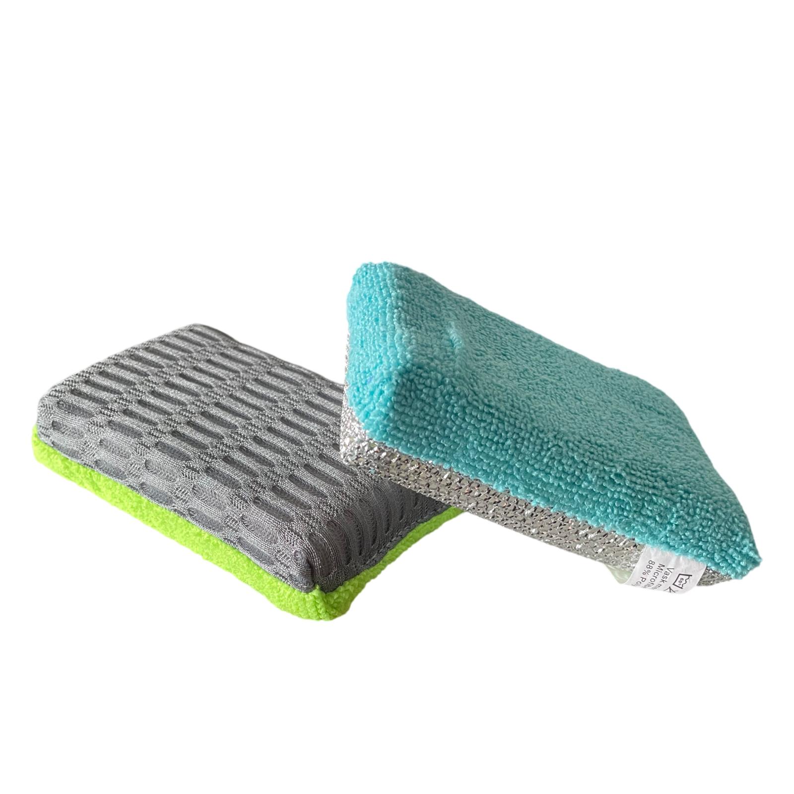 Mikrofiberbelagda rengöringssvampar 2 st