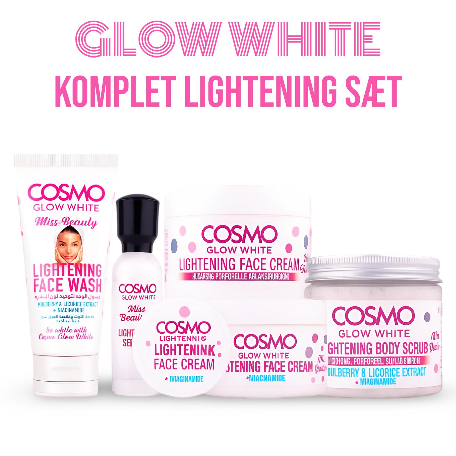 COSMO Glow White – Komplet Opklarende hudplejepakke (Pakketilbud)