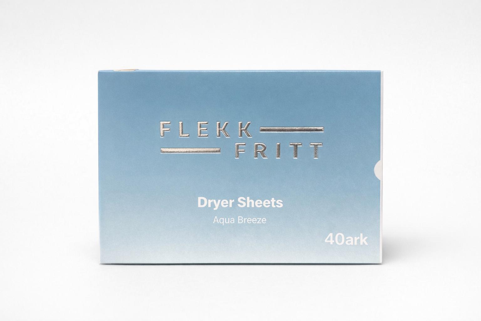 Flekk Fritt Tørreark – Aqua Breeze - Dryer Sheets (40 ark)