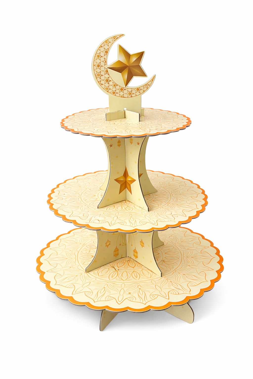 Stor Stativ til muffin, snack, dadler og småkager (ramadan tema) lavet af karton