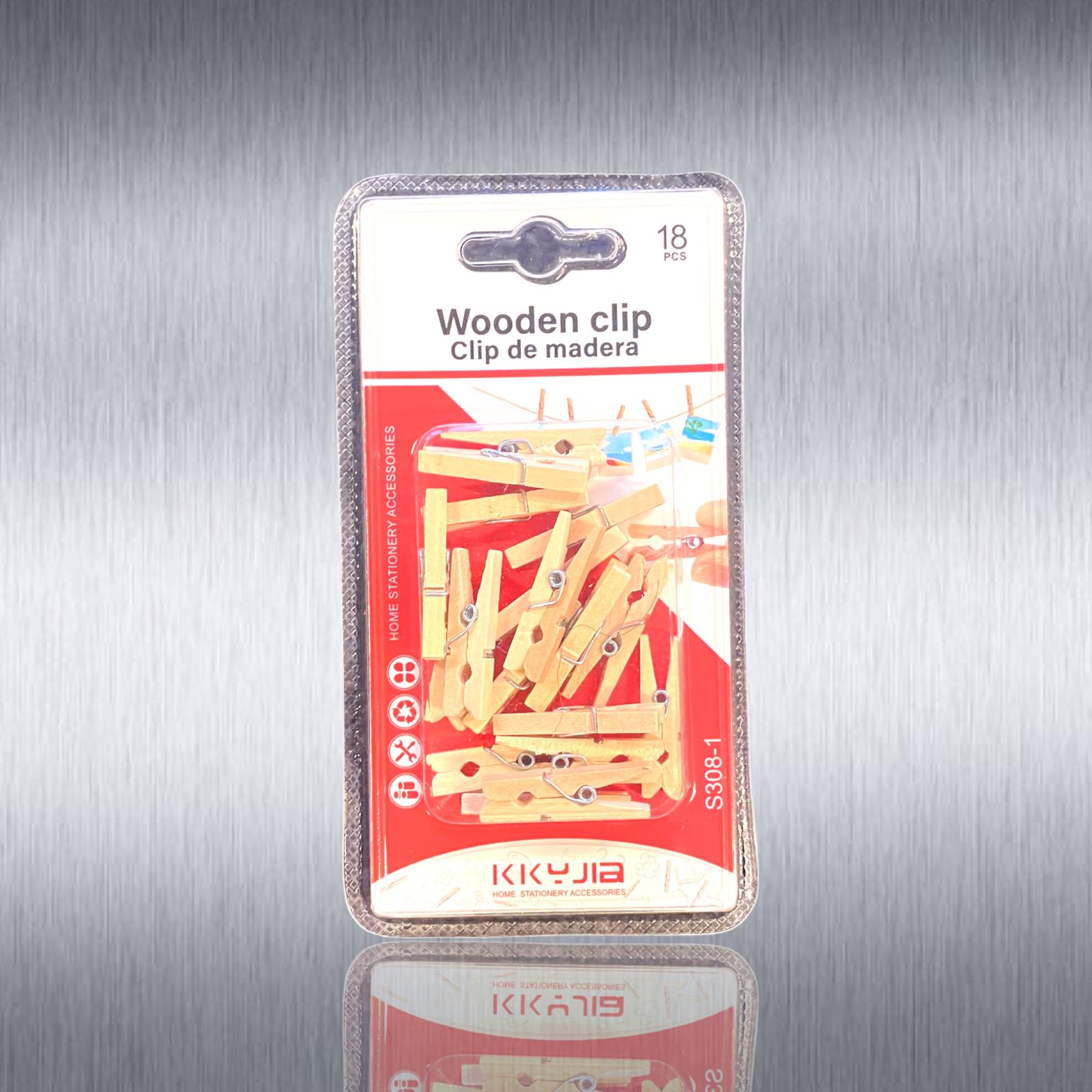 Träklämmor för kreativitet - små 18 st