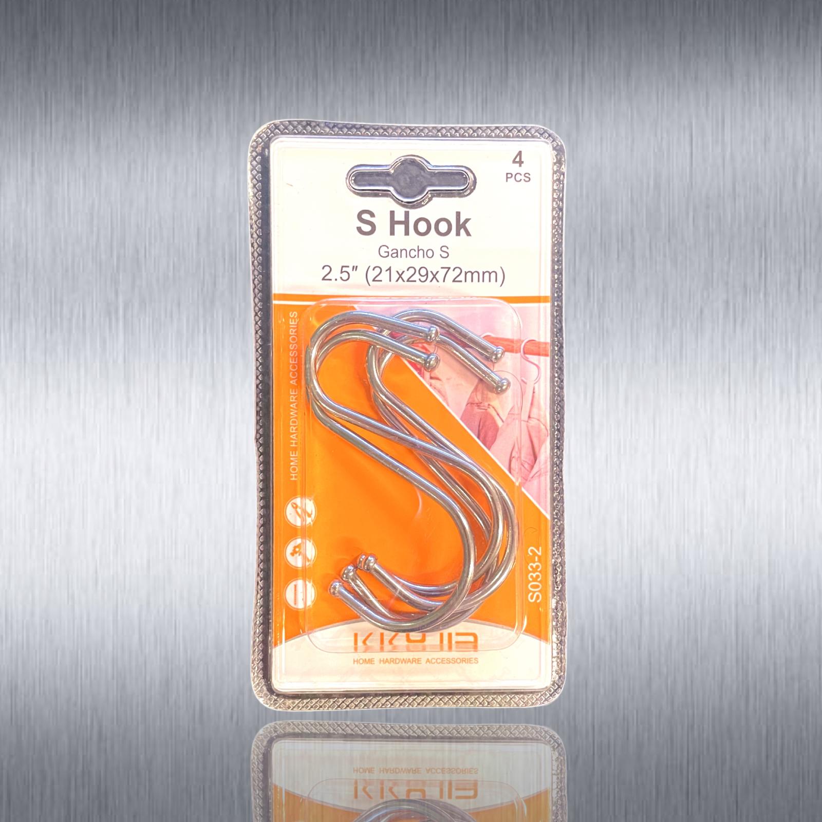 S-krokar 21x29x72mm - 4 st