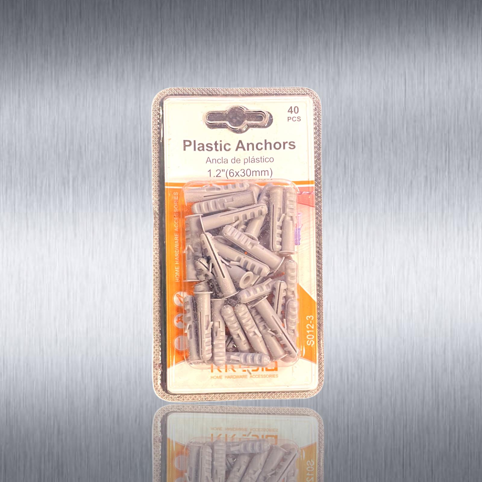 Plast Väggpluggar 6x30mm 40 st