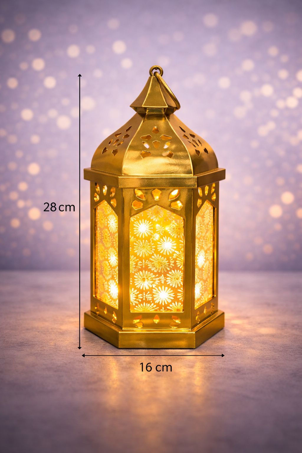 Lanterne design med LED lys, Batteridrevet (ekskl.)