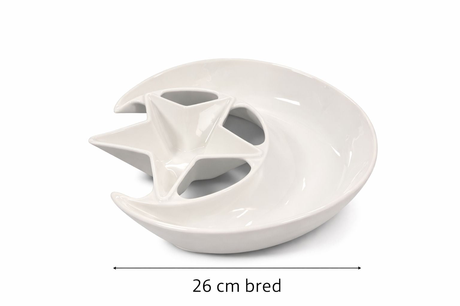 Serverings tallerken Ø:26cm 4,5cm dyb stjerne & måne