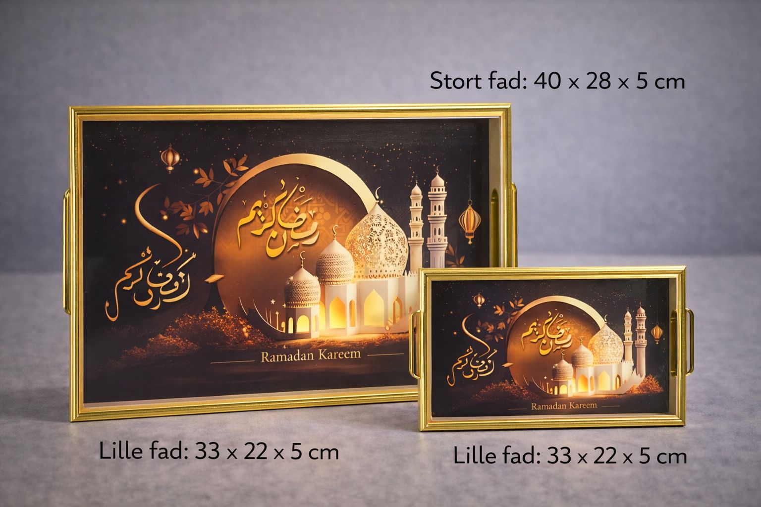 Serveringsfad 2 stk 40cm og 33cm