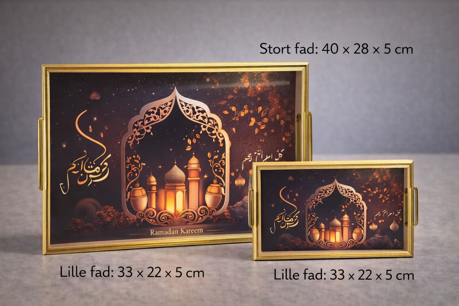 Serveringsfad 2 stk 40cm og 33cm