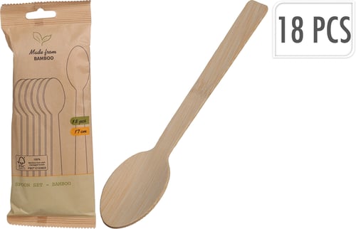 Engangsskeer af bambus 18 stk.
