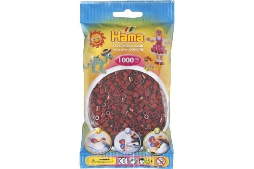 Hama Midi Perler 1000stk Rødbrun