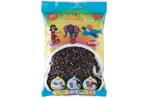 Hama Midi Perler 3000stk Brun