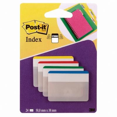 Post-It Index Faner 50,8X38Mm Kraftig. Gul, Rød,Grøn Og Blå ⎮ 51131973442 ⎮ RZ_003158