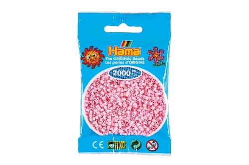 Hama mini perler pastel rosa
